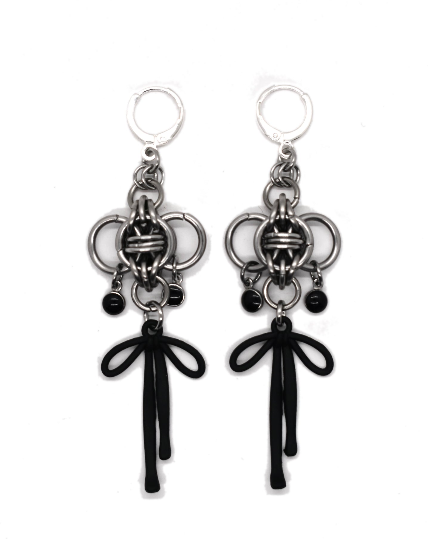 Black Bow Earrings