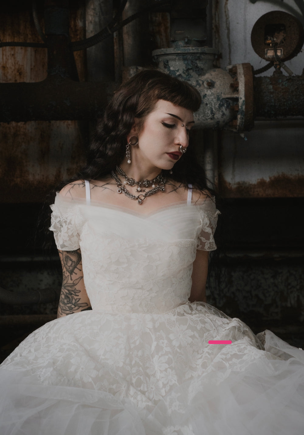 Double Barb Pearl Earring