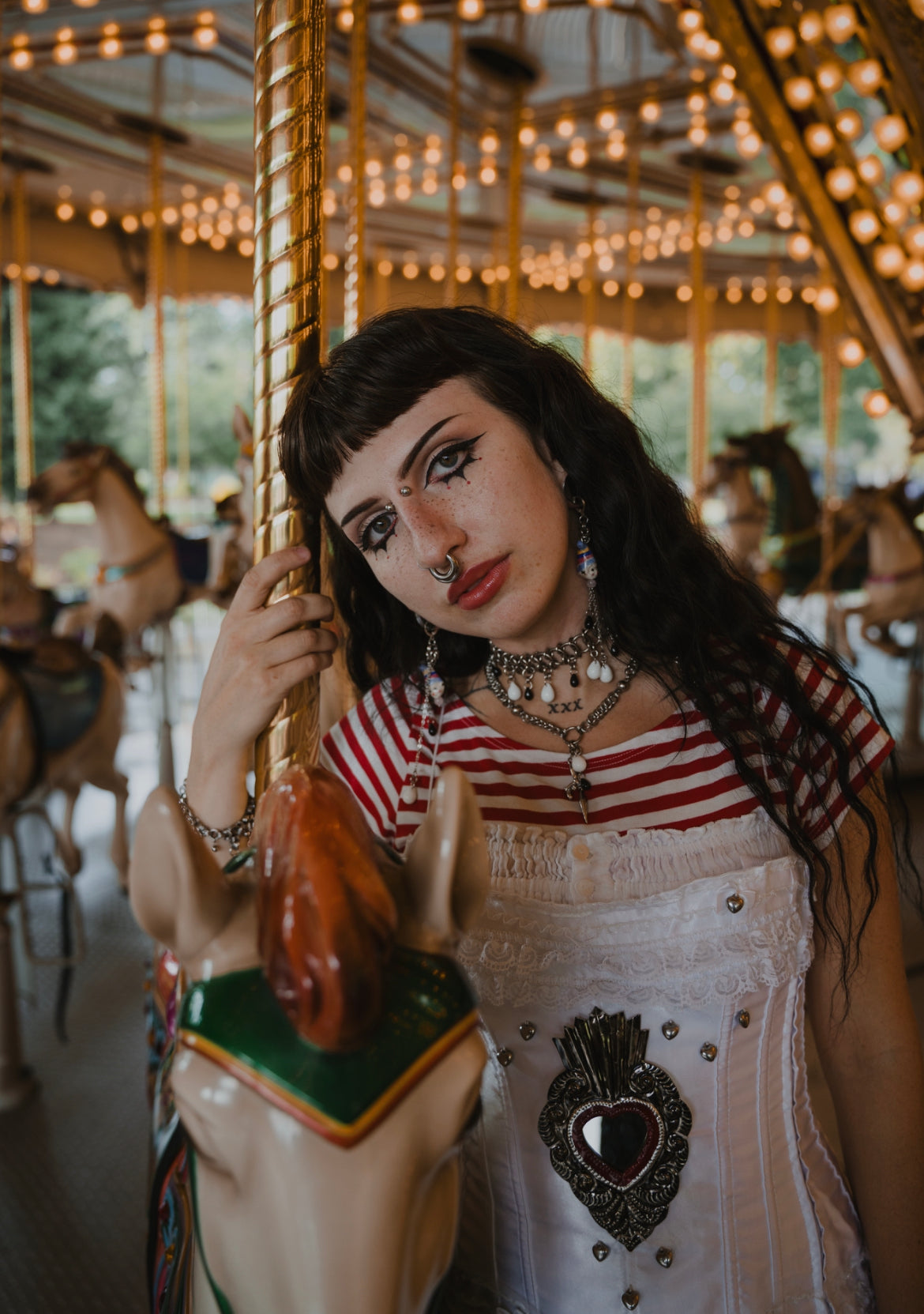 Blue Clown Earrings