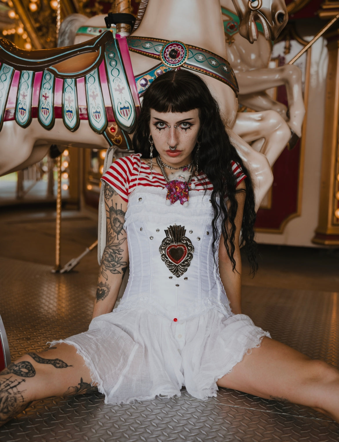 Vintage Sandbag Clown Necklace