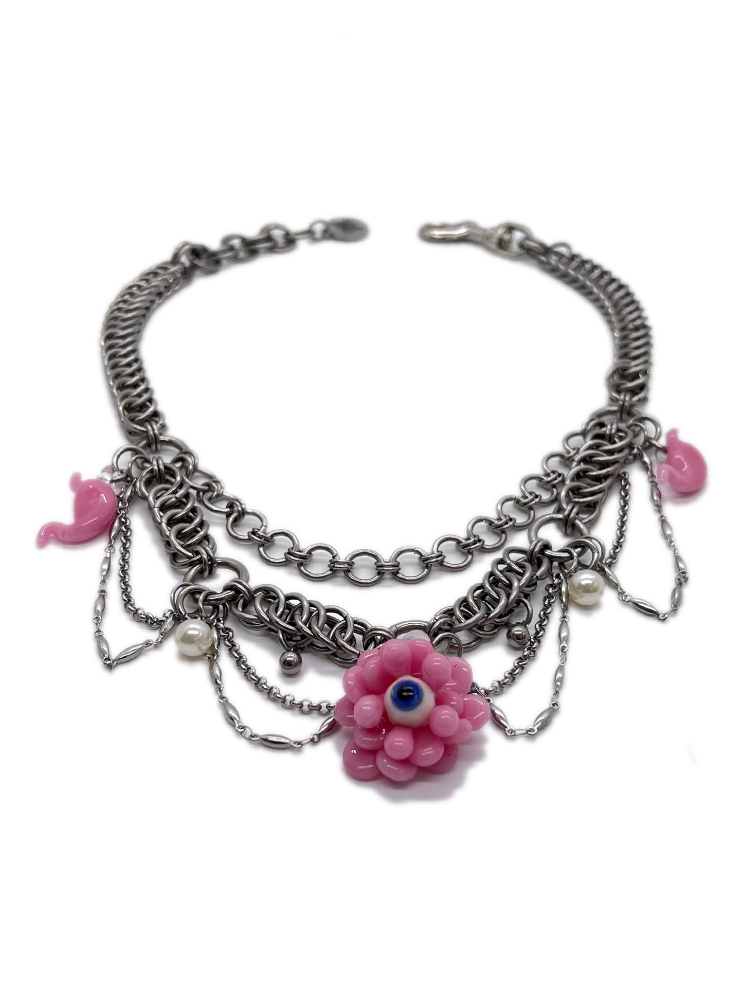 Peony and Pearls Necklace