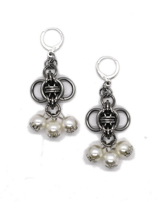 Pearl Heart Earrings