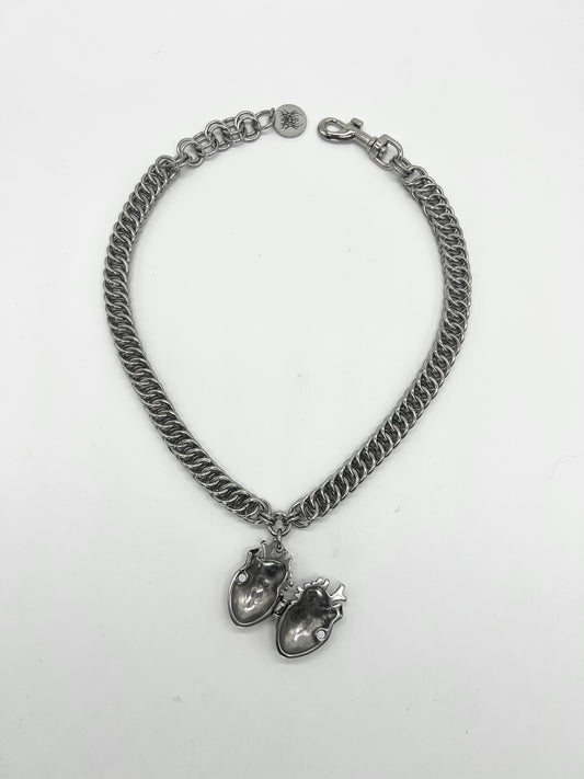 Anatomical Heart Locket Necklace