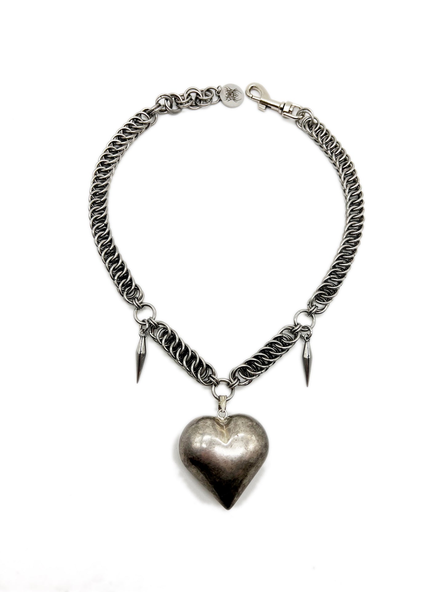 Metal Heart Spike Necklace