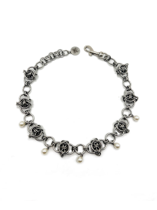 Barbed Pearl Choker
