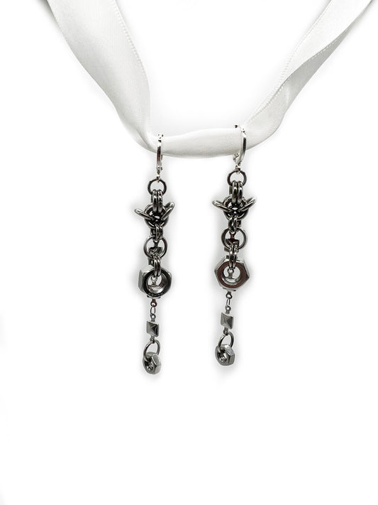 Hex Nut Earring