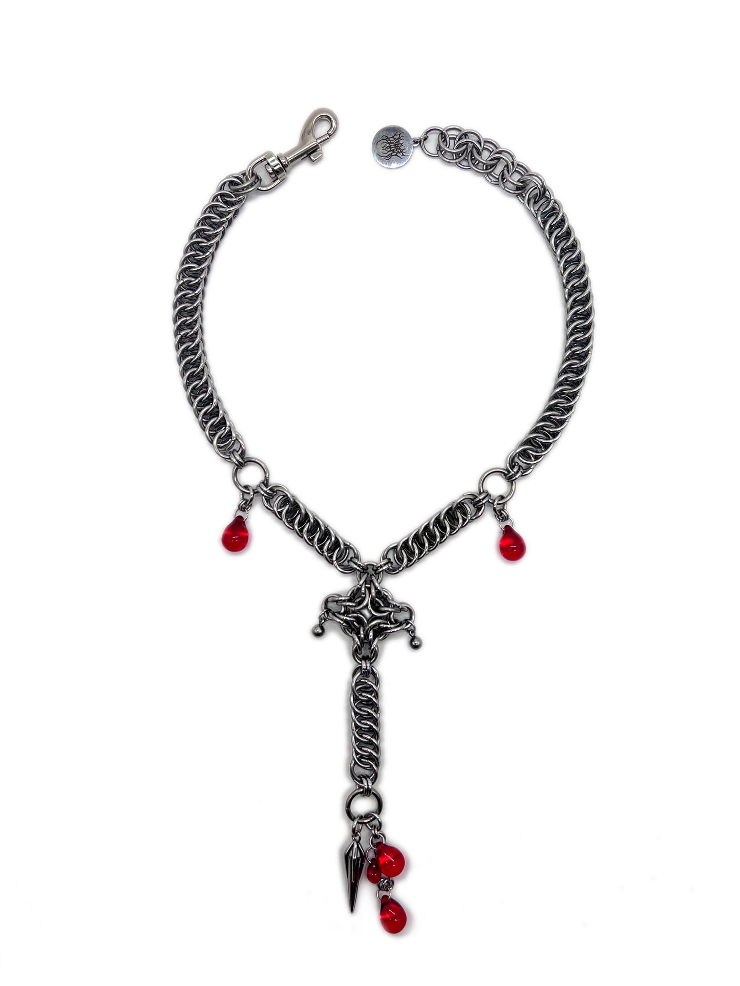 Drop Tower Rosary Necklace