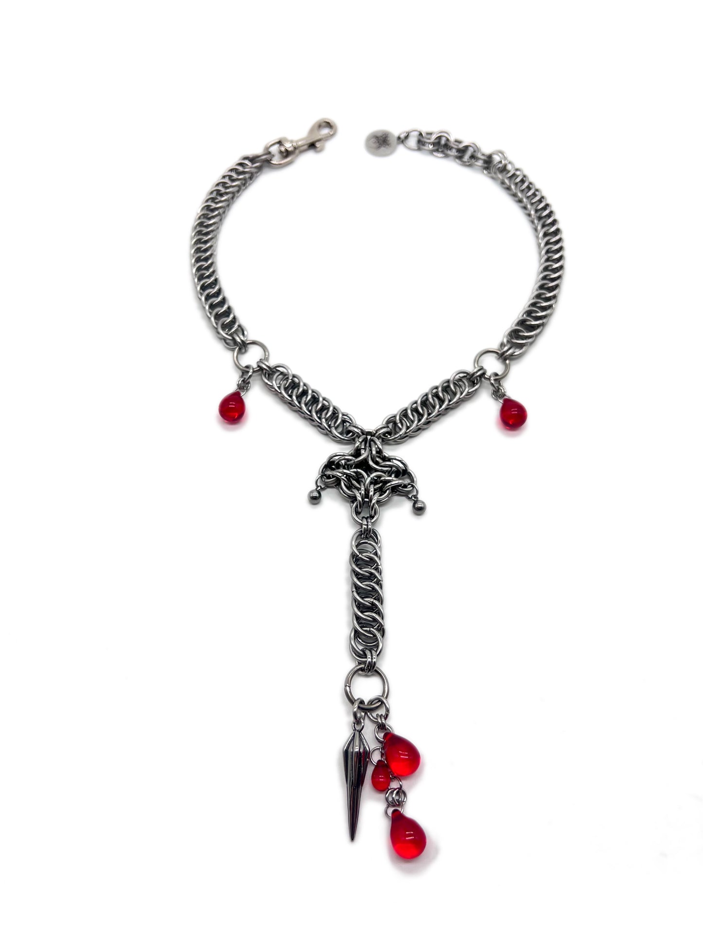 Drop Tower Rosary Necklace