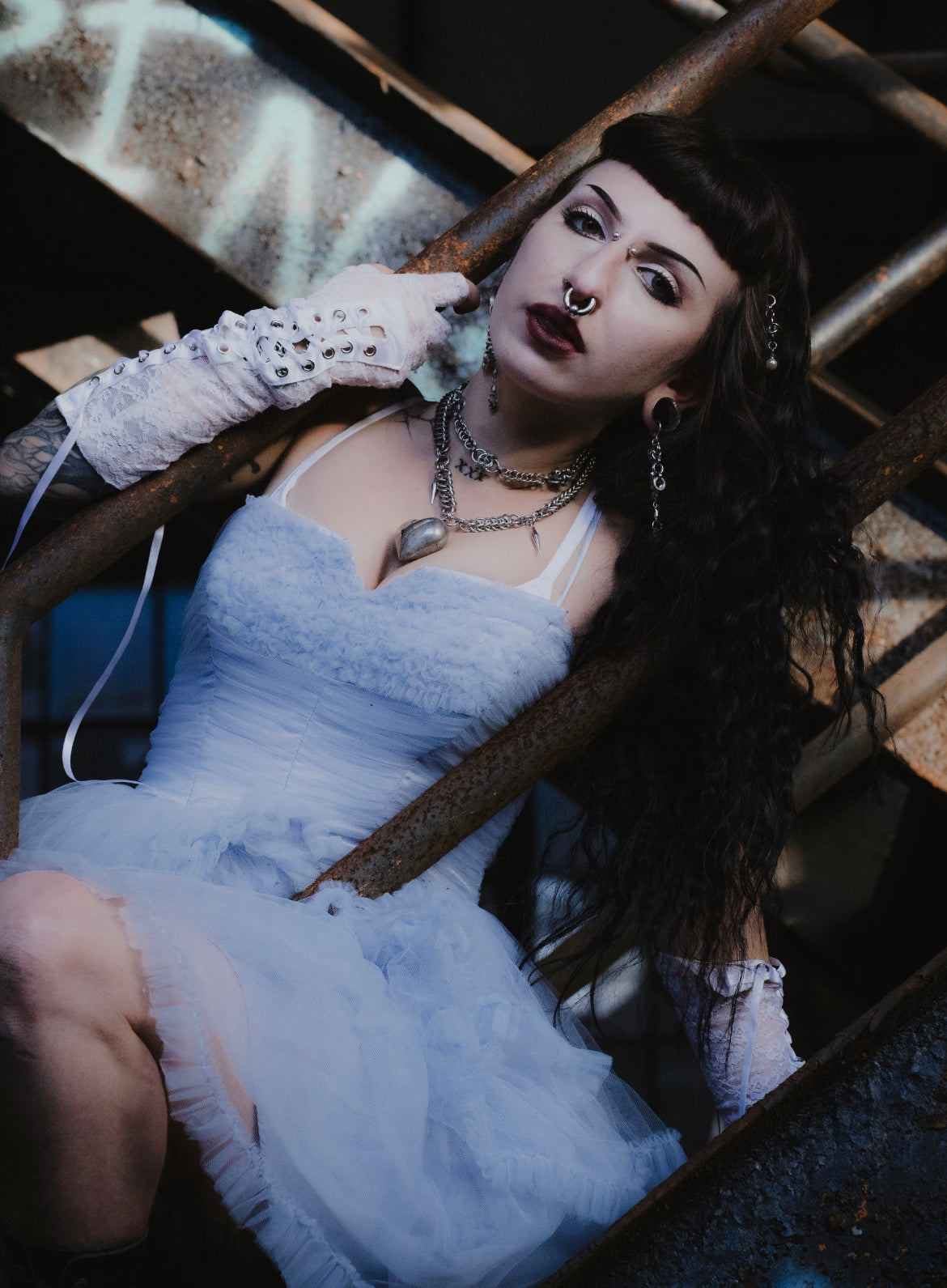 Metal Heart Spike Necklace