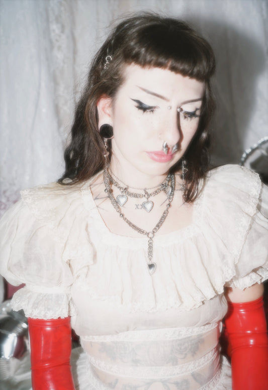 Centipede Locket Drop Necklace