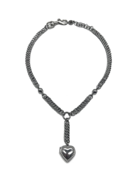 Centipede Locket Drop Necklace