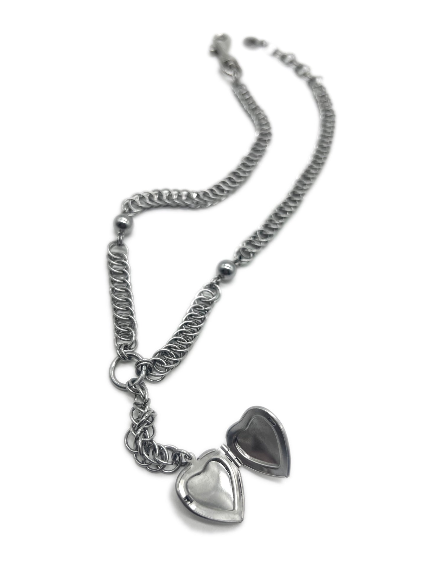 Centipede Locket Drop Necklace