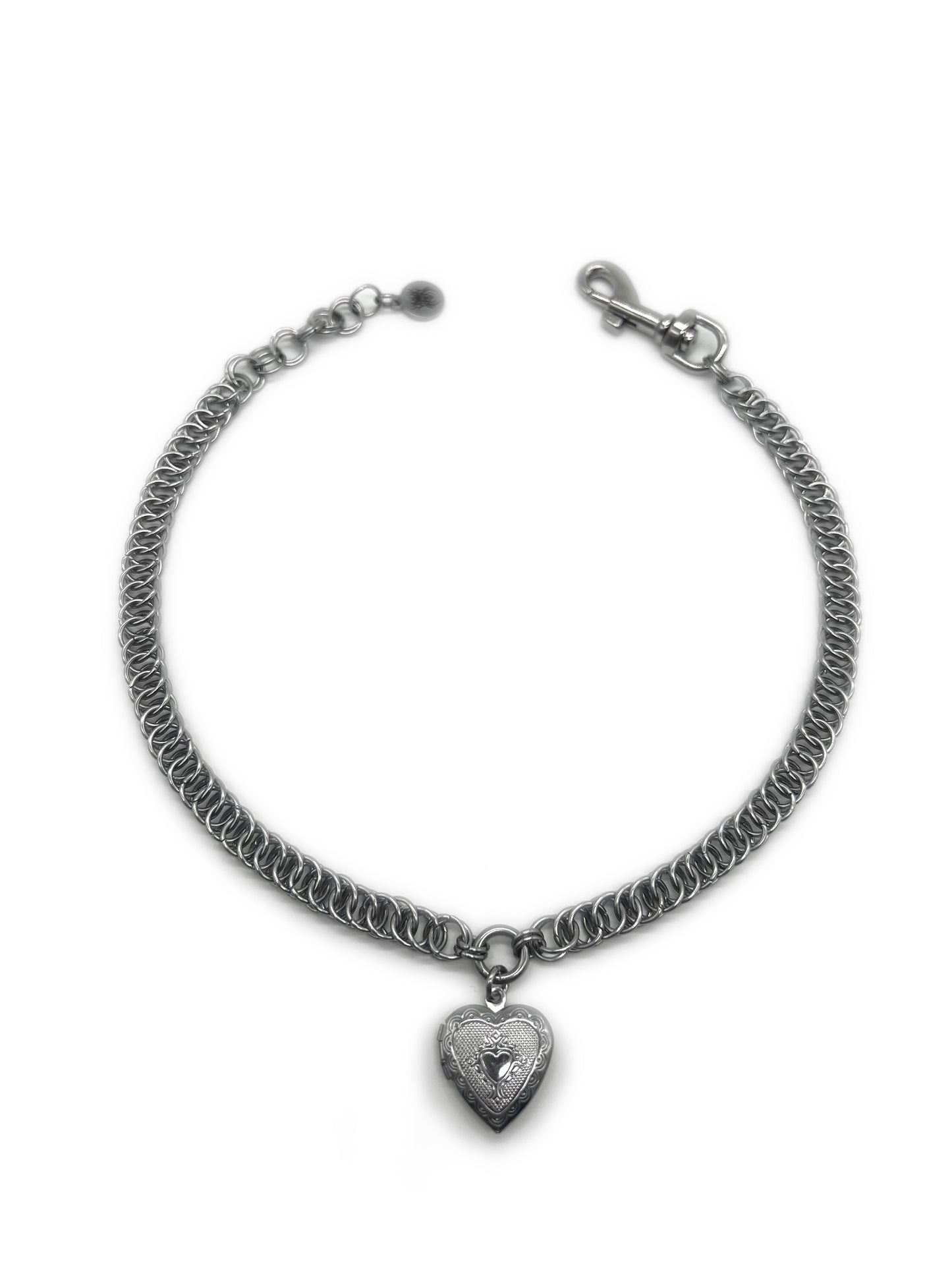 Centipede Heart Locket Choker
