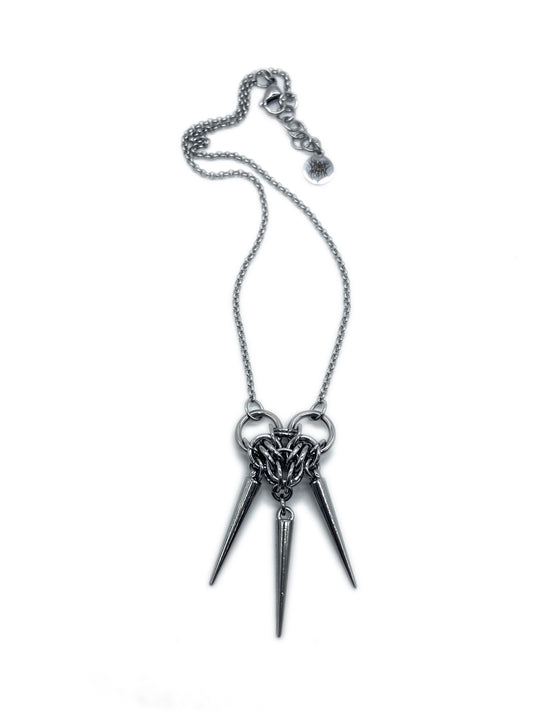 Spikey Heart Pendant Necklace