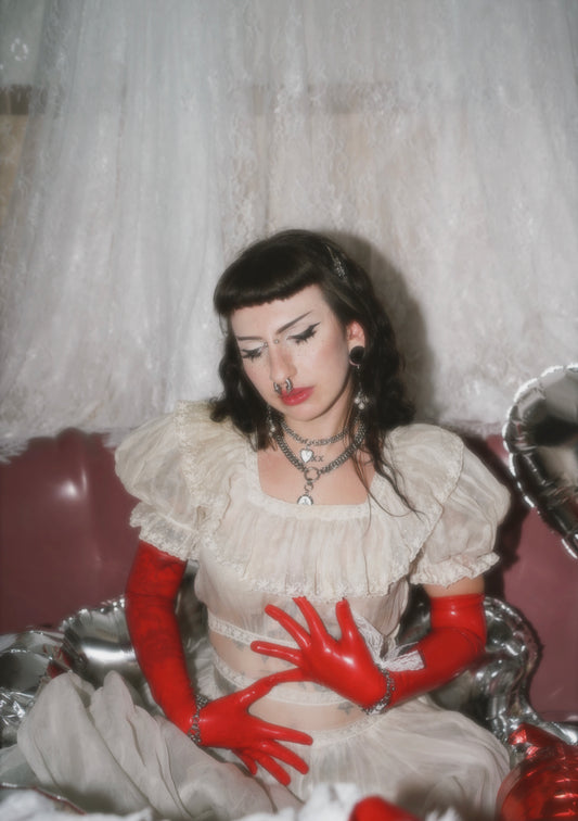 Centipede Heart Locket Choker