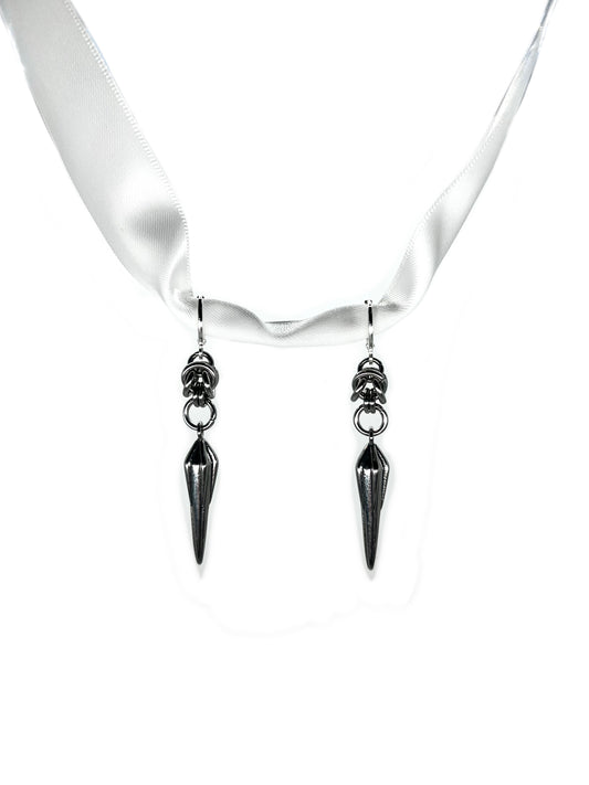 Silver Spike Earrings